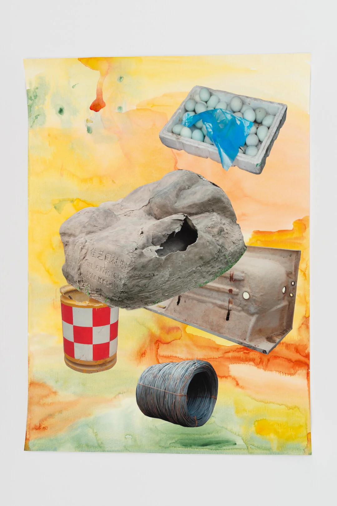   Benthic Boundary Layer , 2019  Watercolour and archival digital collage on paper 70 x 50 cm 