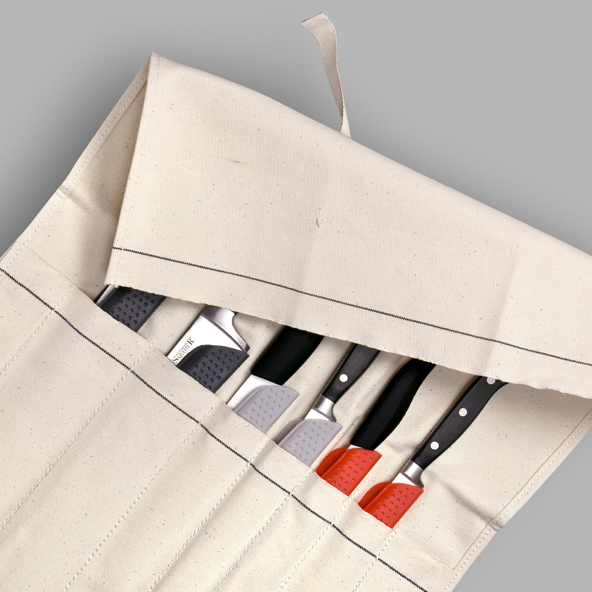 nosh knife guards in a chef's knife roll