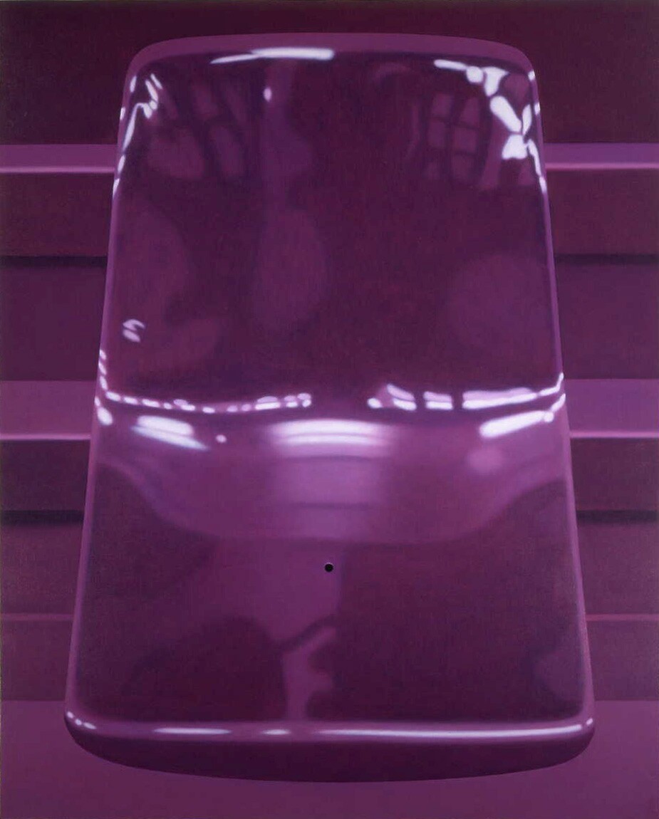 Siège violet, Huile sur toile, 100 x 81 cm, 1997.