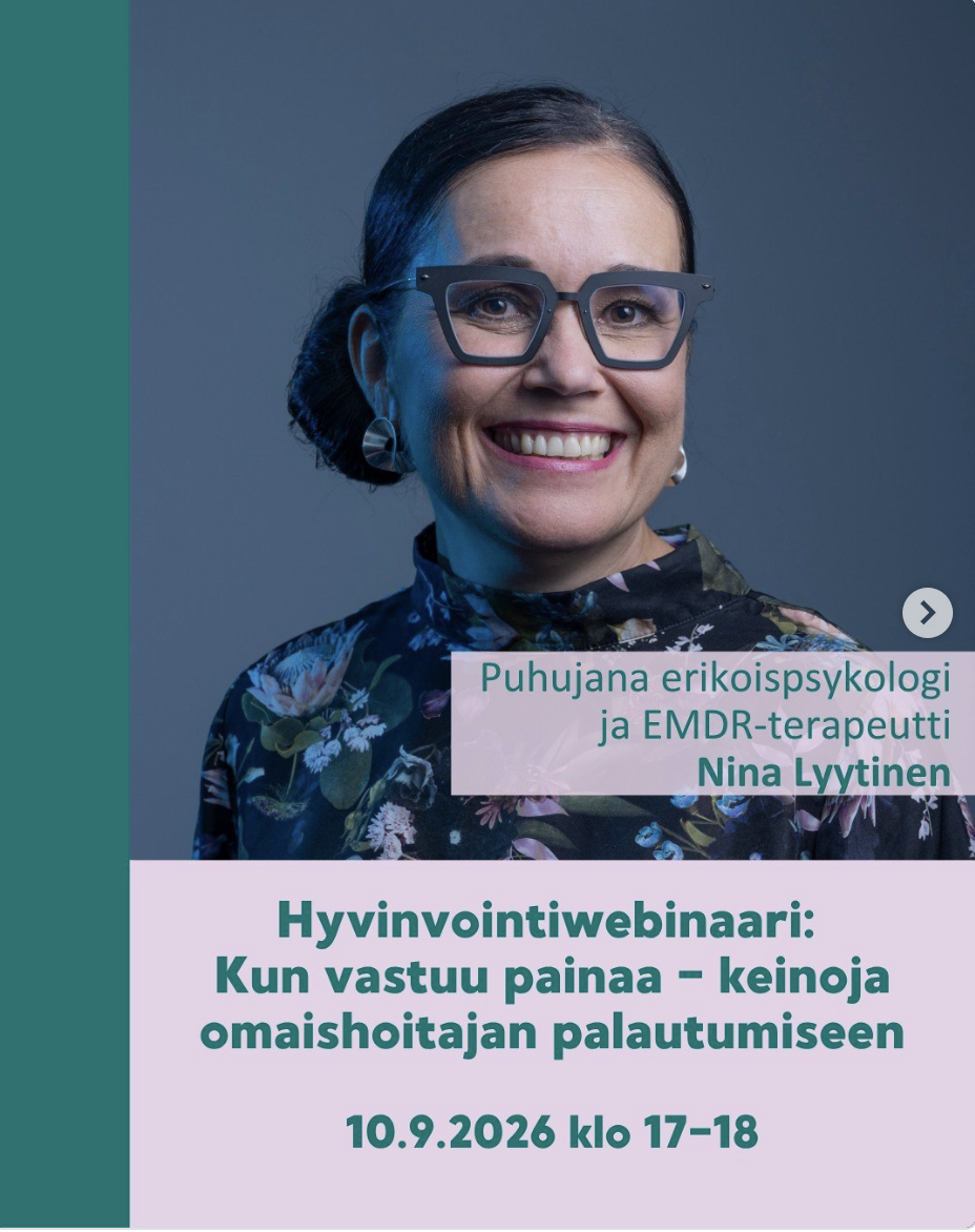 Hyvinvointiwebinaari: Avaimia omaishoitajan voimien palauttamiseen