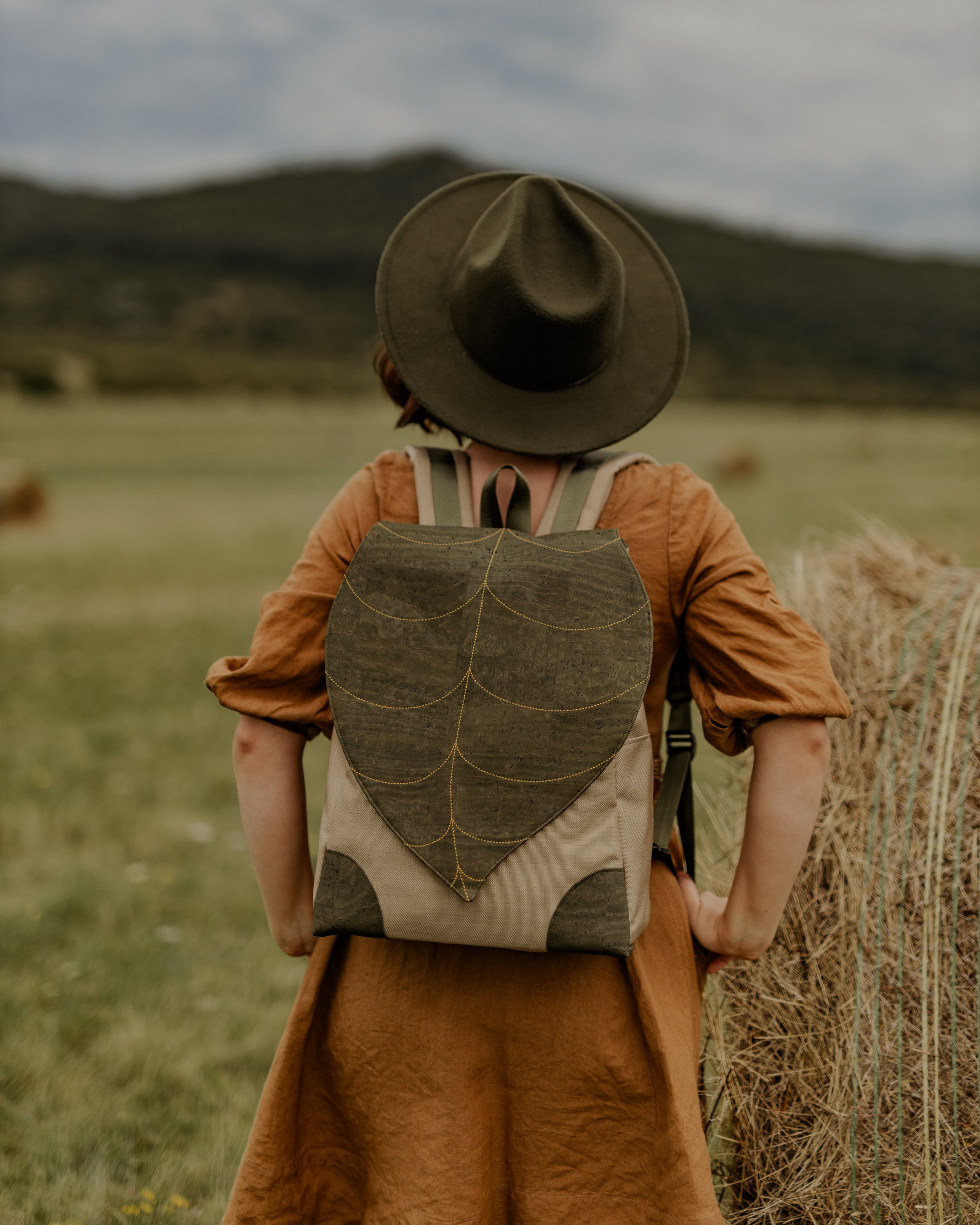 Large Beige- Army Green cork - ordura backpack-9661.jpg