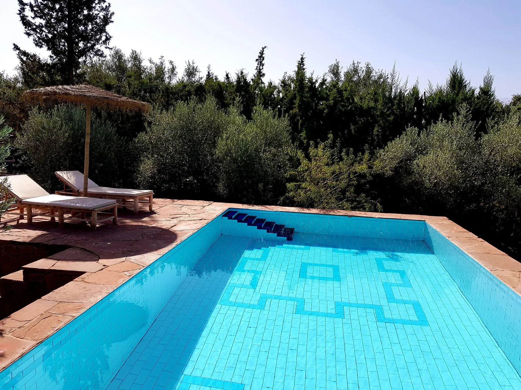 Swimming pool in the gardens at Bab Zouina