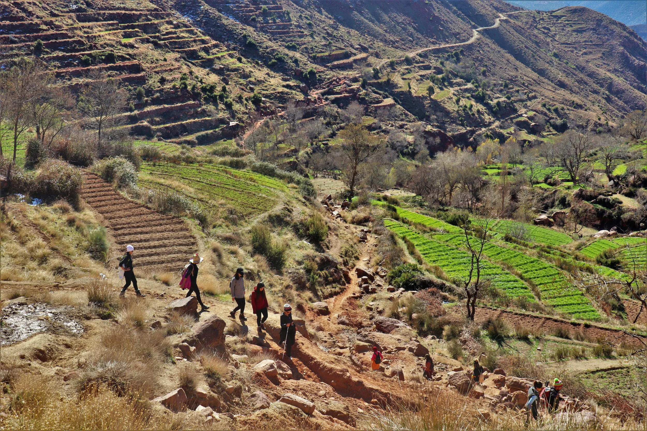 Valley walk in the foothills of the Atlas Mountains