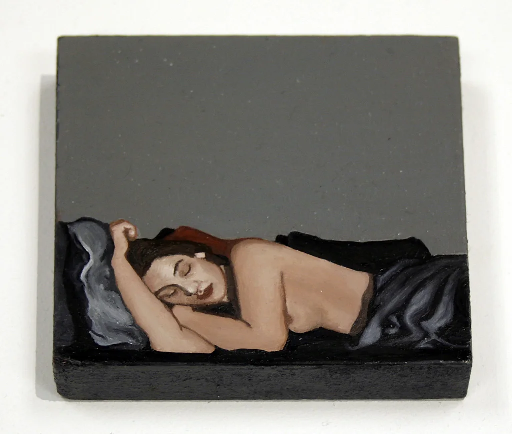 Caitlin Heaney, ‘But I mean colloquially’, 2017, oil paint, wood, 11x10x1.5cm