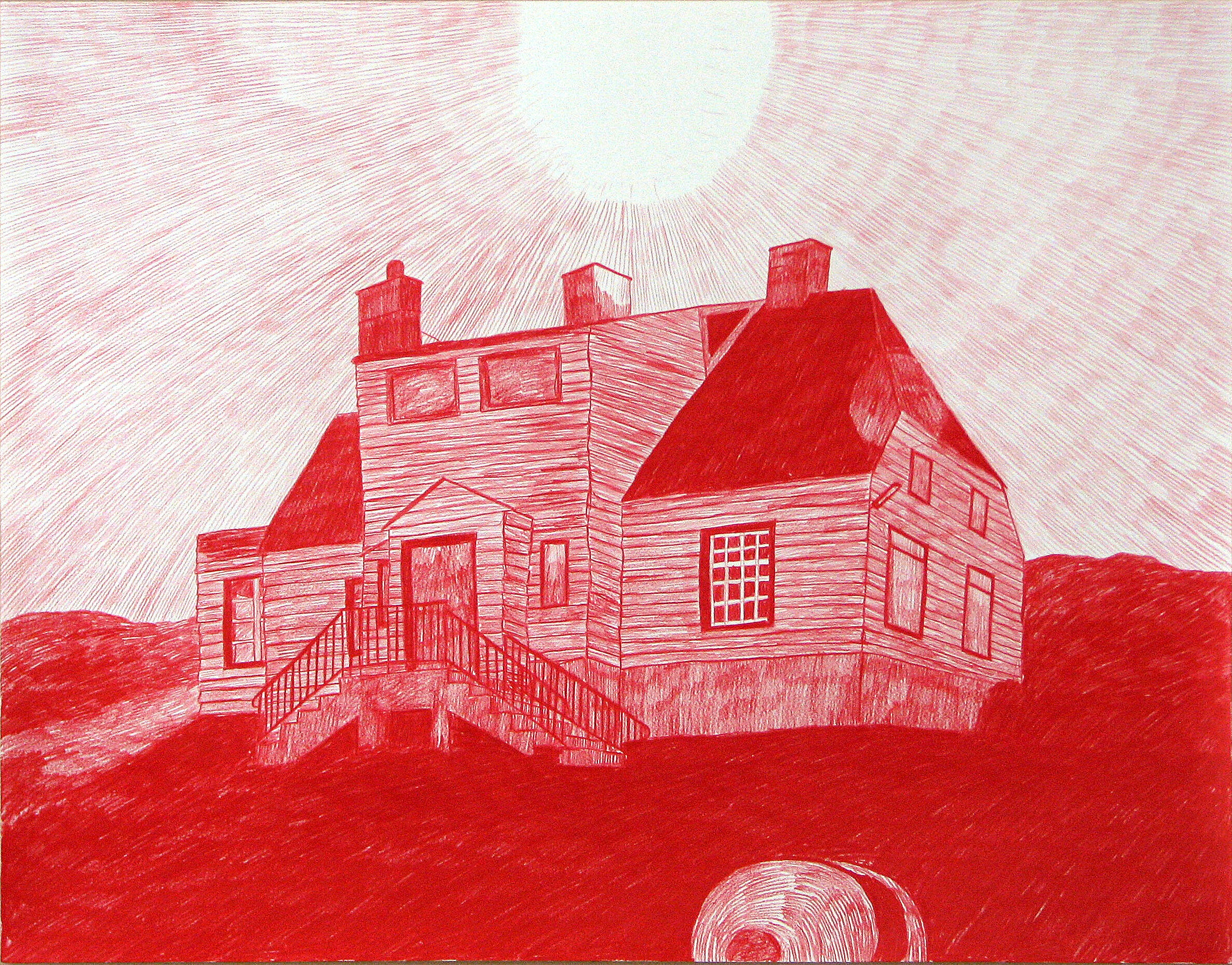 Come home evil house2007 pencil on paper 50x65cm