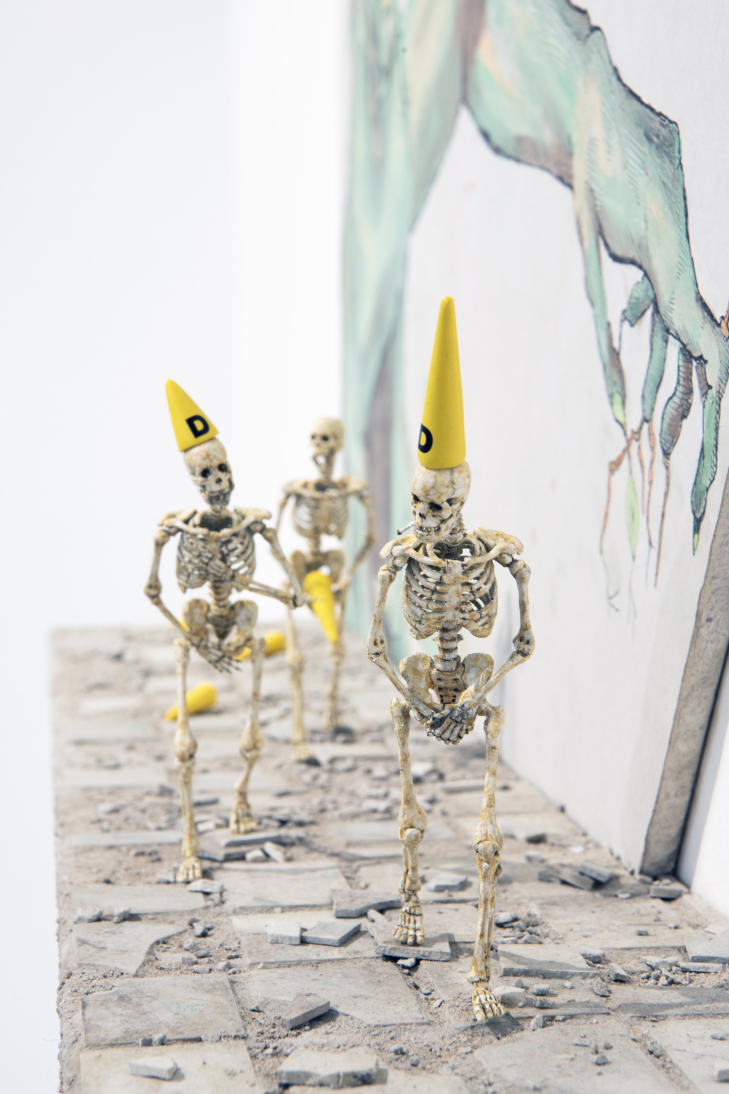  Peter Hanmer, Stuart Mel Wilson, We Have No Clothes (detail), 2025, mixed media. Photo: Colin Davison 