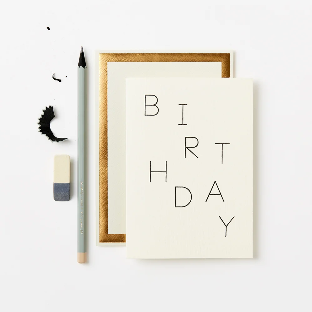 Kopie von Grußkarte 'Birthday' | mit Kuvert | zum Geburtstag | Katie Leamon
