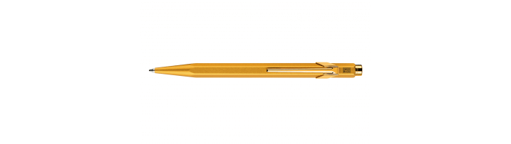 Kugelschreiber Gold / mit blauer Patrone / mit Etui / Caran d'Ache