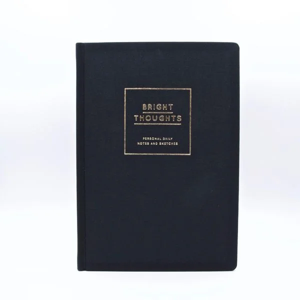 Notizbuch mit Leinencover | black | A5 | mit Inhaltsverzeichnis und Seitennummerierung | von Navucko.