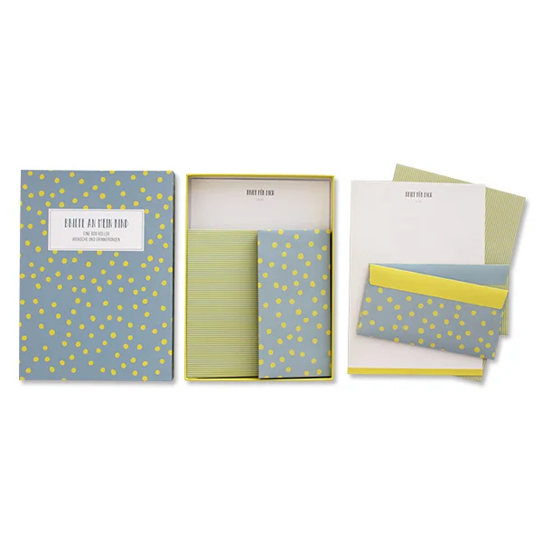 Briefbox mit Briefpapier und Umschlägen als Geschenk für dein Kind später mal | Erinnerungsbox