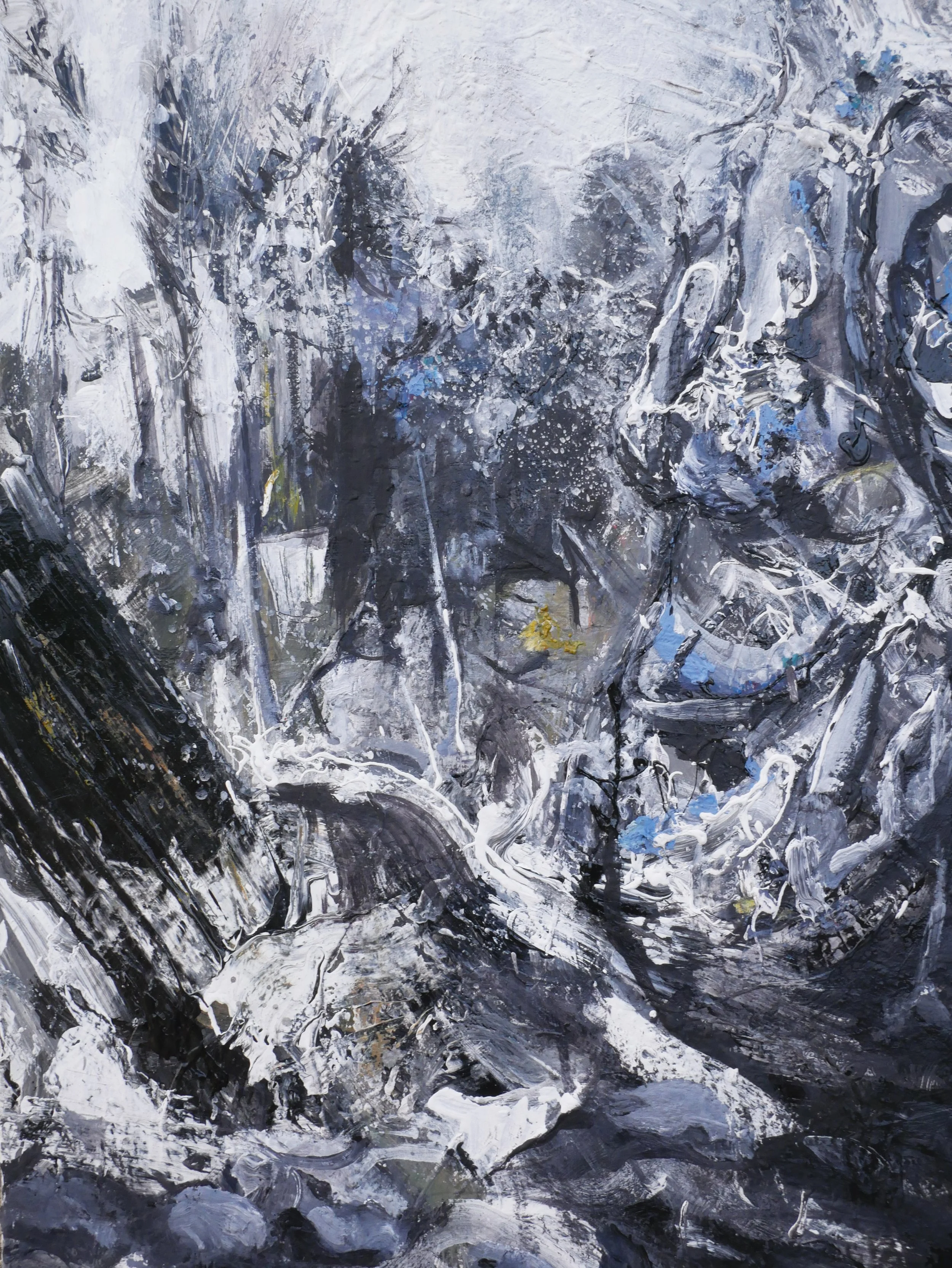  60x73 cm    Huile, acrylique, pigments, fusain, techniques mixes    Oil, acrylic, pigments, charcoal, mixed technics 