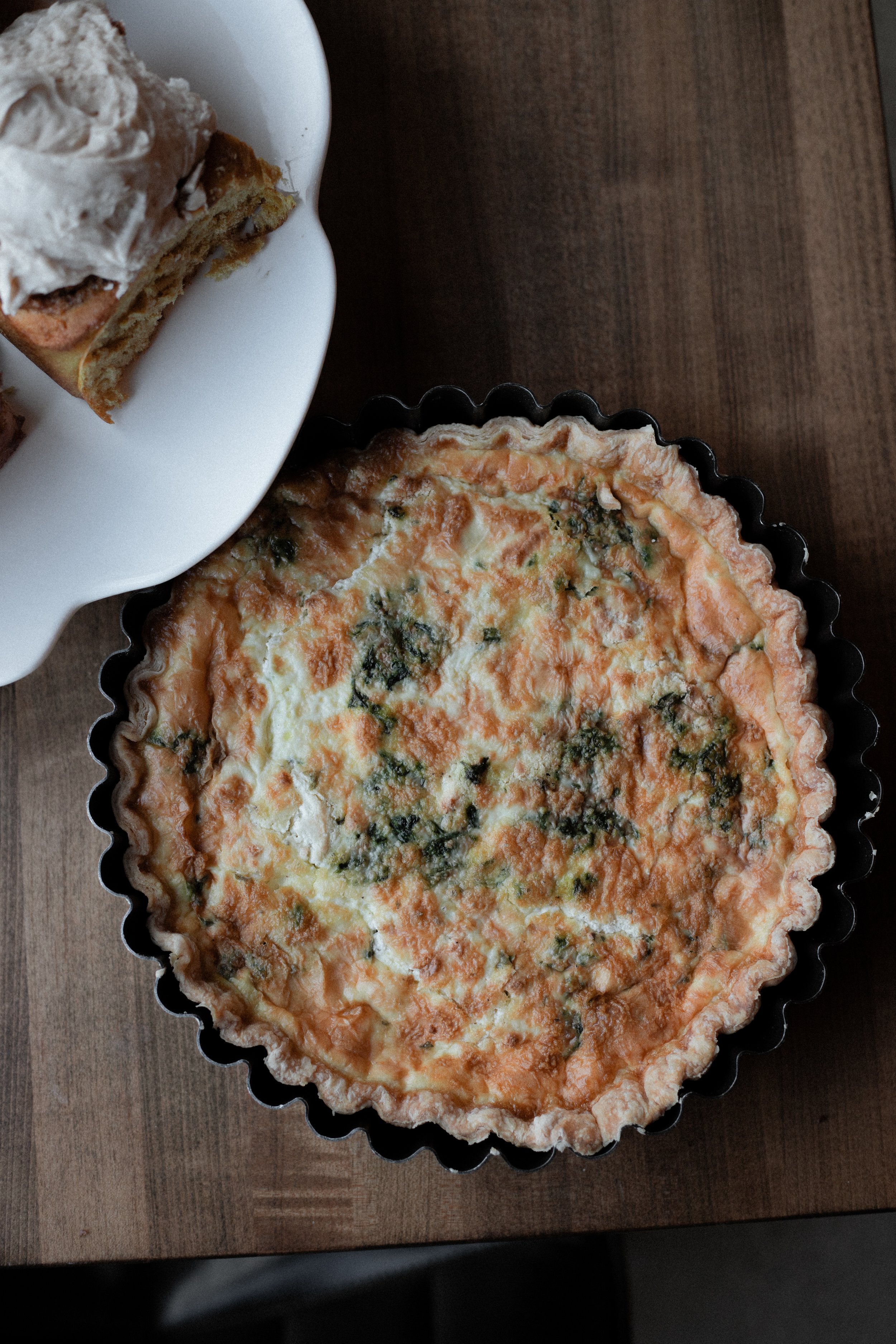 Personal Sized Spinach Boursin Quiche