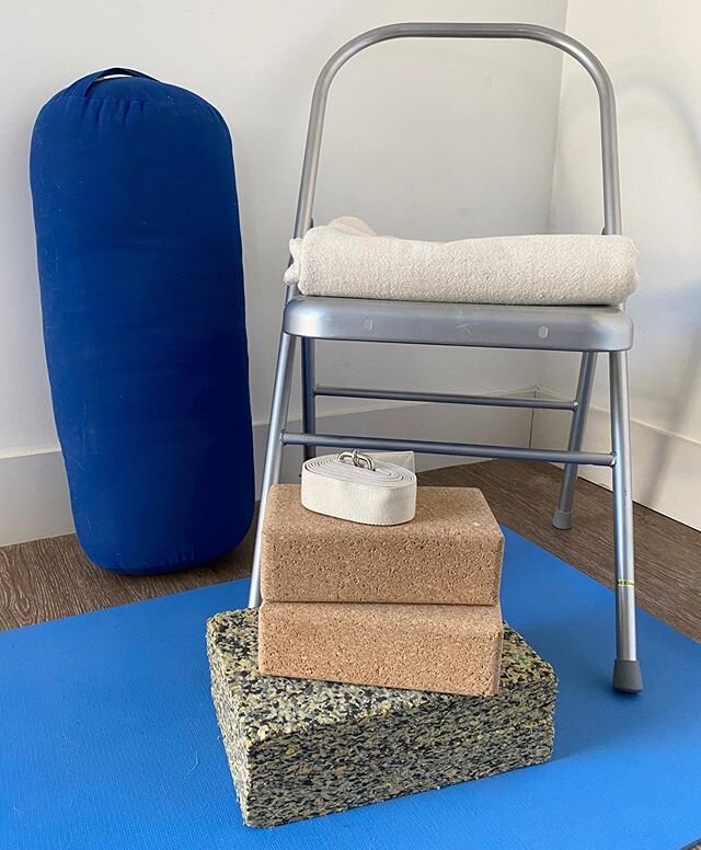 All my favourite yoga props 
I often get asked what props I would suggest and these are what I use everyday in my practice. 
A yoga chair 
Foam blocks 
Cork yoga blocks
A bolster
A cotton blanket or four (I have so many)
A yoga belt, 2.5metre and a w
