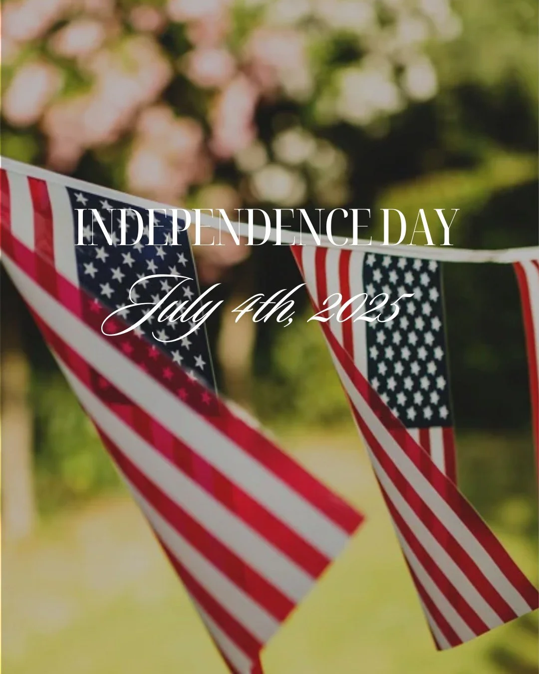 Happy Independence Day! 🎆We're closed today to celebrate, but we'll be back to our normal business hours tomorrow. Enjoy the holiday! ✨