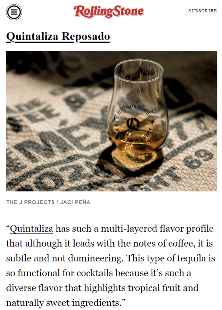 ROLLING STONE FEATURE, THE 9 BEST TEQUILAS FOR MAKING MARGARITAS, ACCORDING TO SPIRITS EXPERTS, 2025