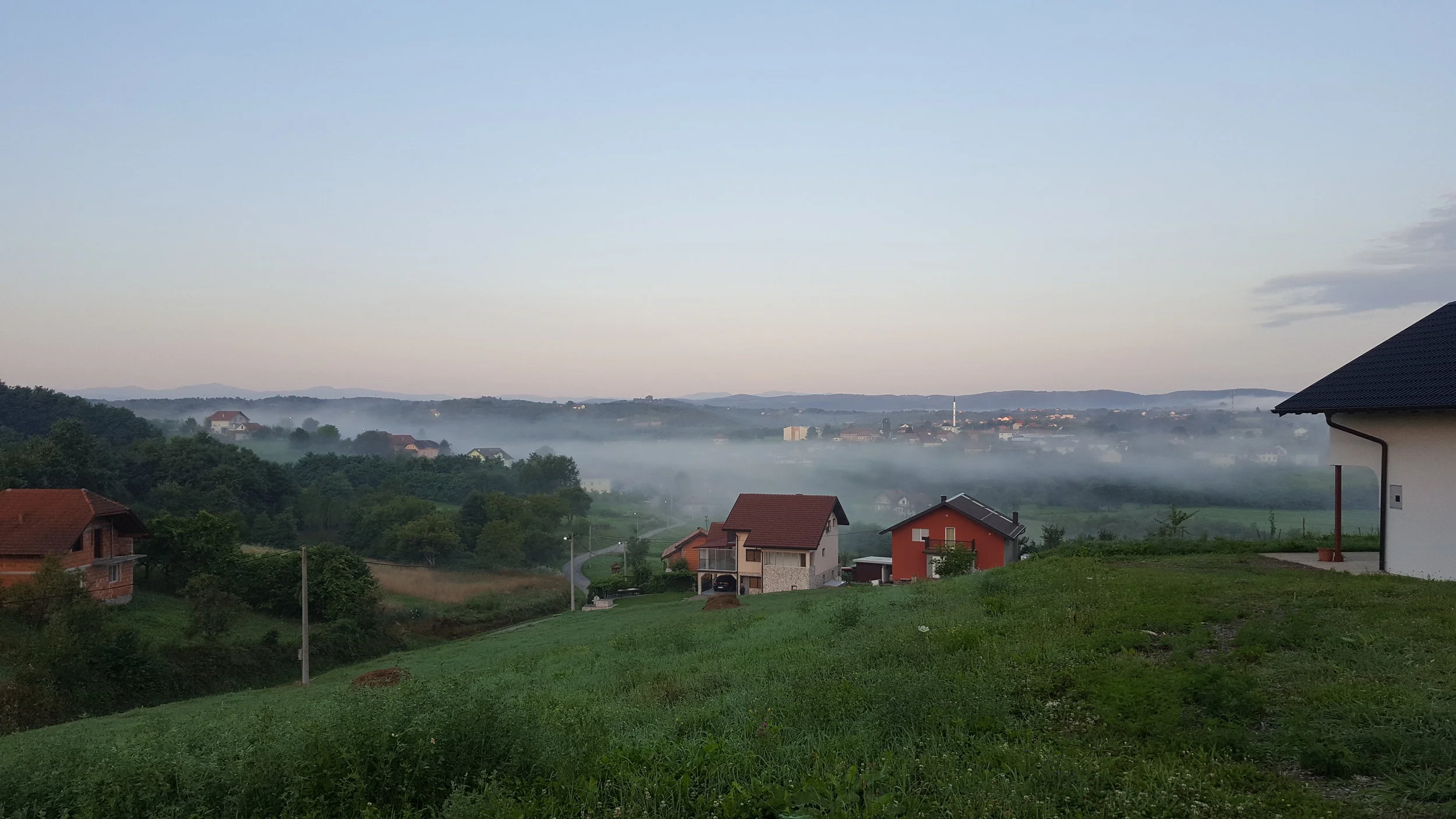 The fog that descends on the villages around the abandoned fish farm. Photo: Maja Milatovic-Ovadia
