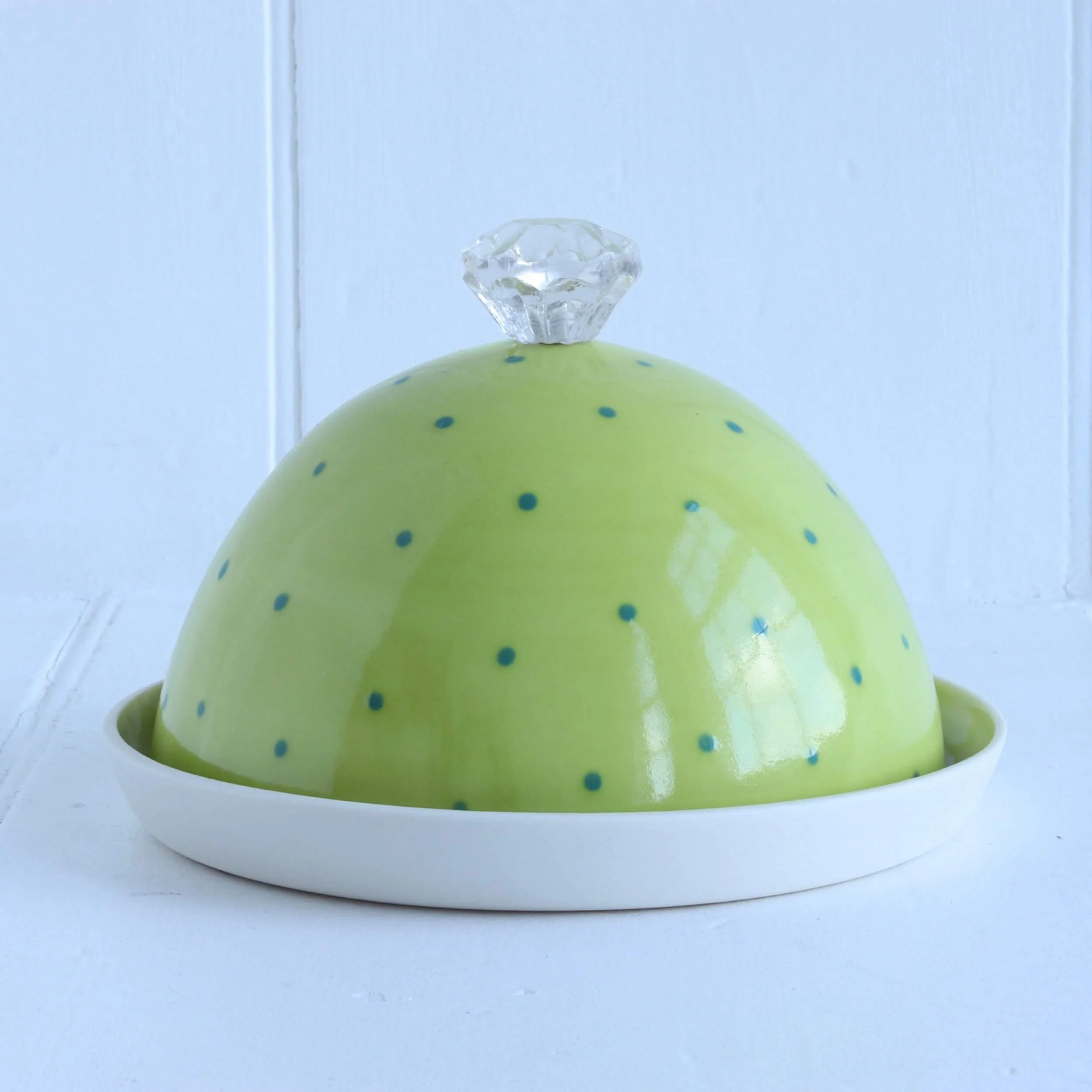 Chartreuse-green-spotty-butter-dish-1-penny-spooner-ceramics.JPG