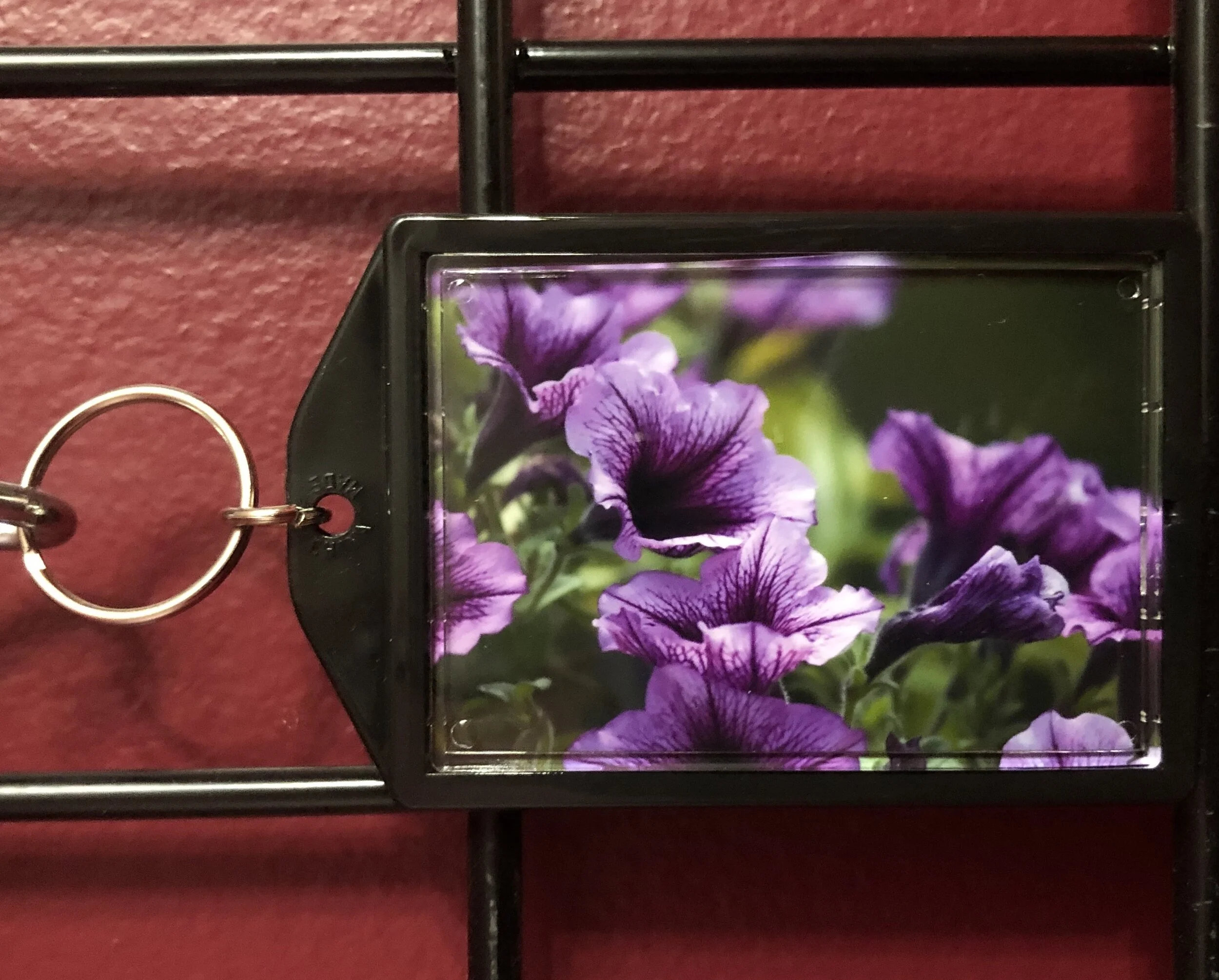 Purple Petunia Bunch Keychain