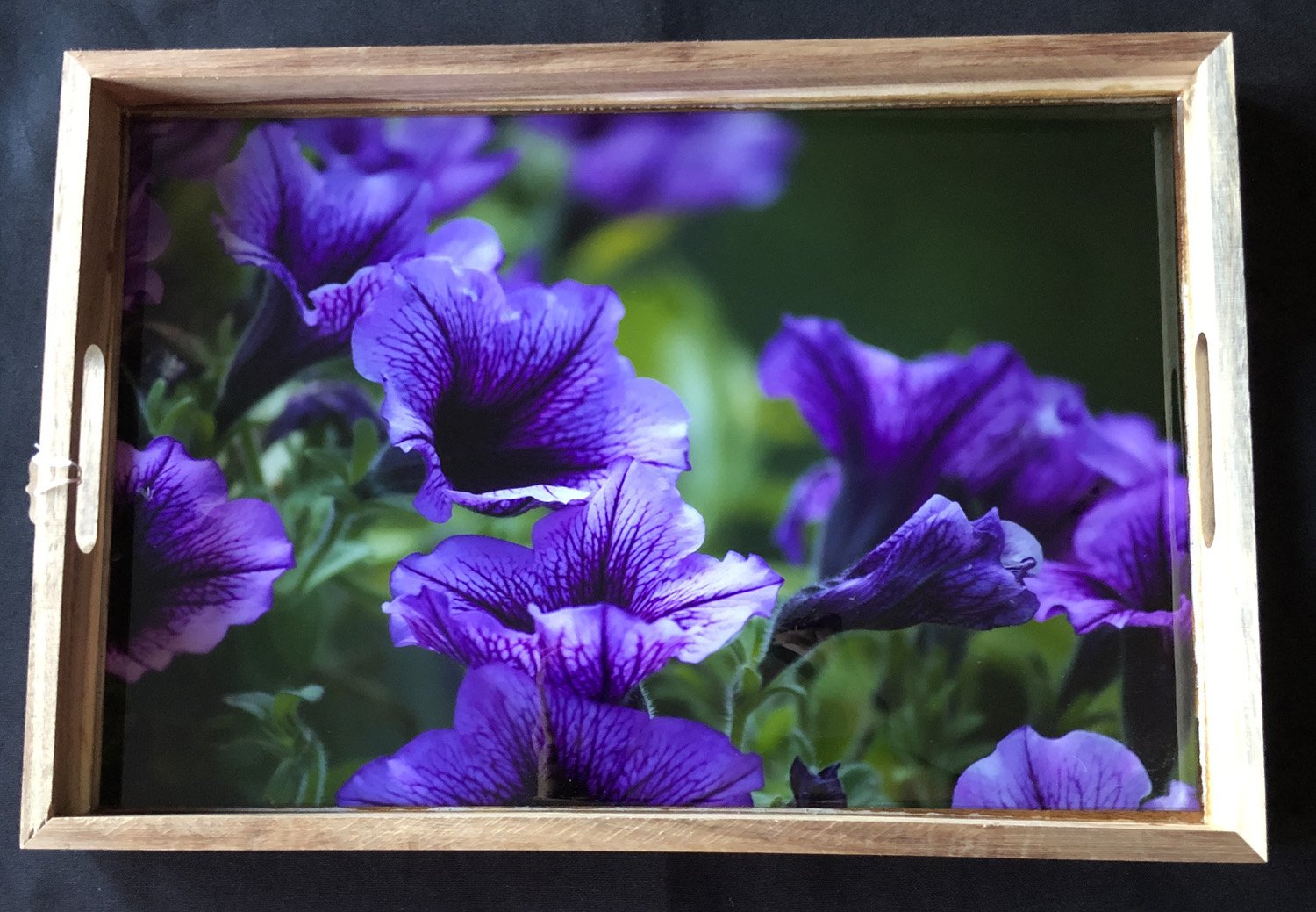 Purple Petunias Tray