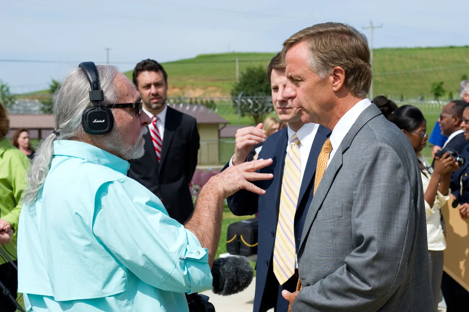 Documentary filmmaker Stephen Newton interviews former Tennessee governor Bill Haslam for Outcasts.
