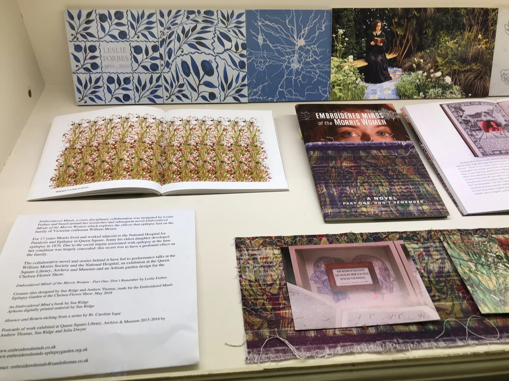  EM display in the Art Workers Guild cabinets  