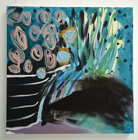 Given Against the Daevas, Acrylic on Canvas, 20x20 inches, 2018