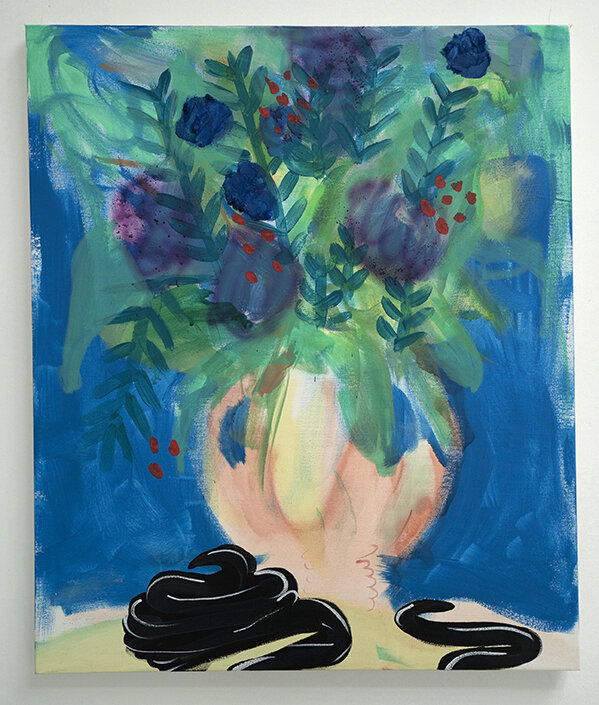 Creeps, Acrylic and Ink on Canvas, 25x21.25 inches, 2018