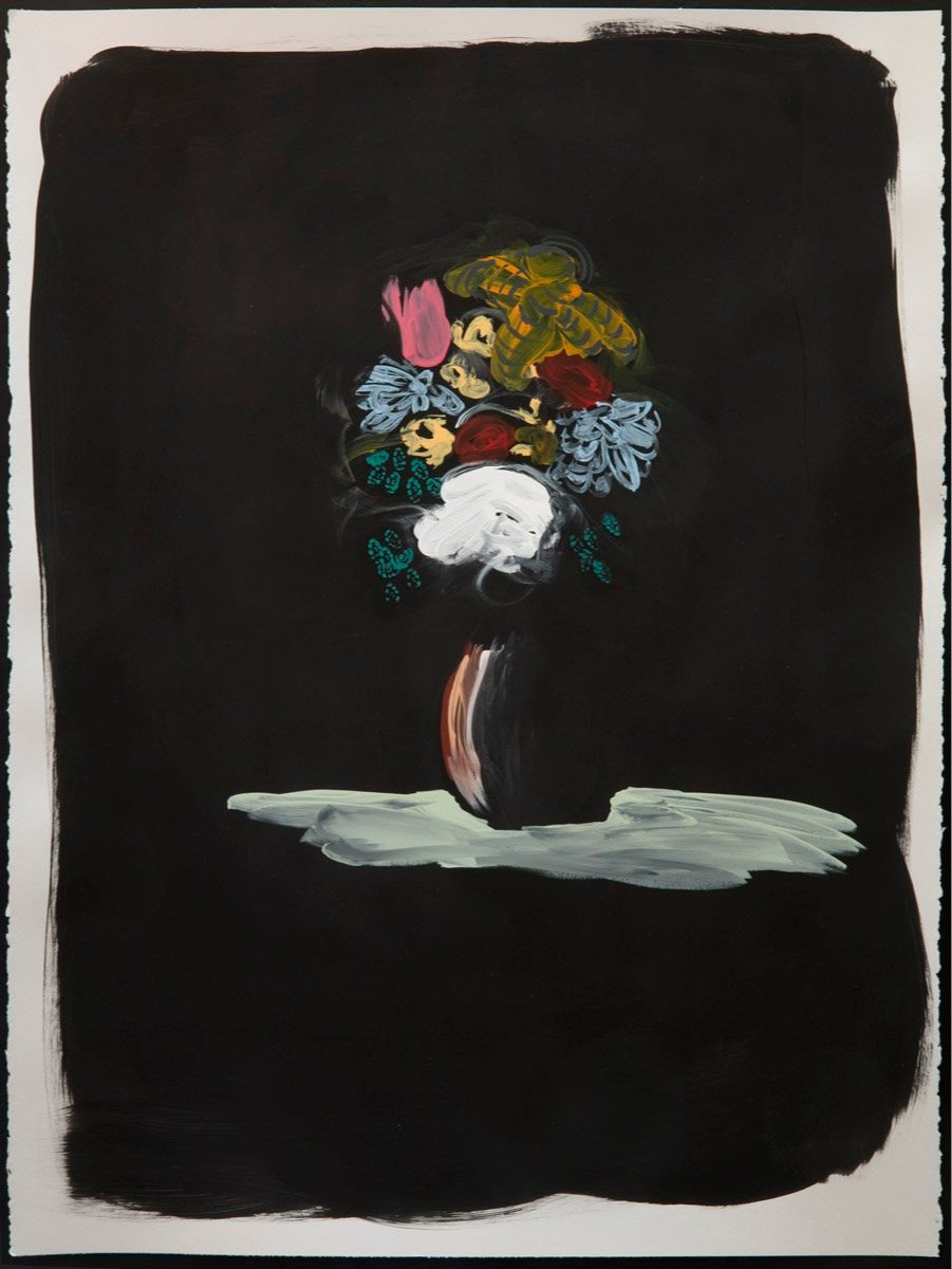 August Study No. 1, Acrylic on Paper, 30x22 inches, 2015