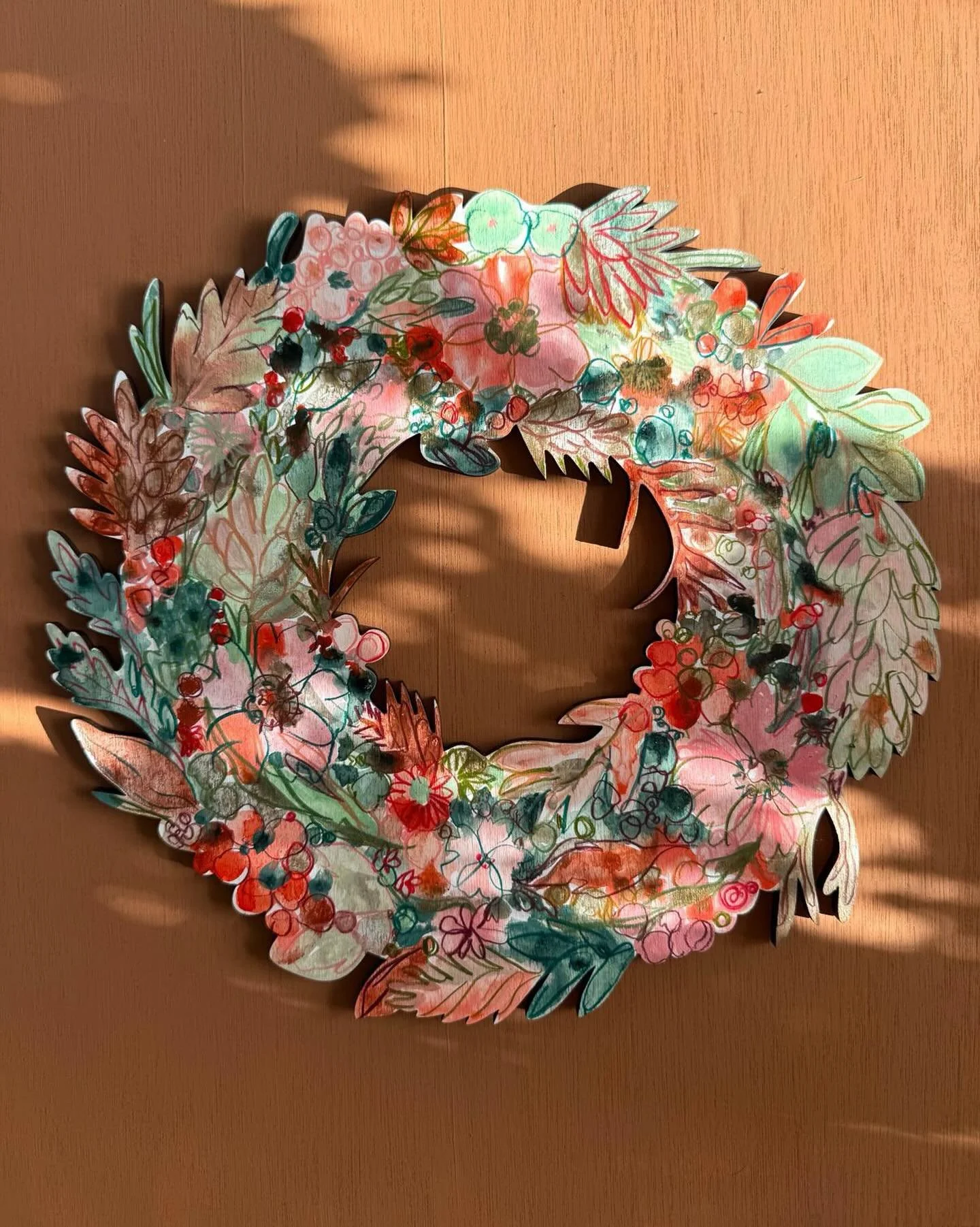 To wish you a very Happy Christmas - and because you can never have too many festive wreaths on your feed! 

This one&rsquo;s a little different though - hand painted in Cornwall by artist Lucy Innes Williams on wood and made to be brought out year a