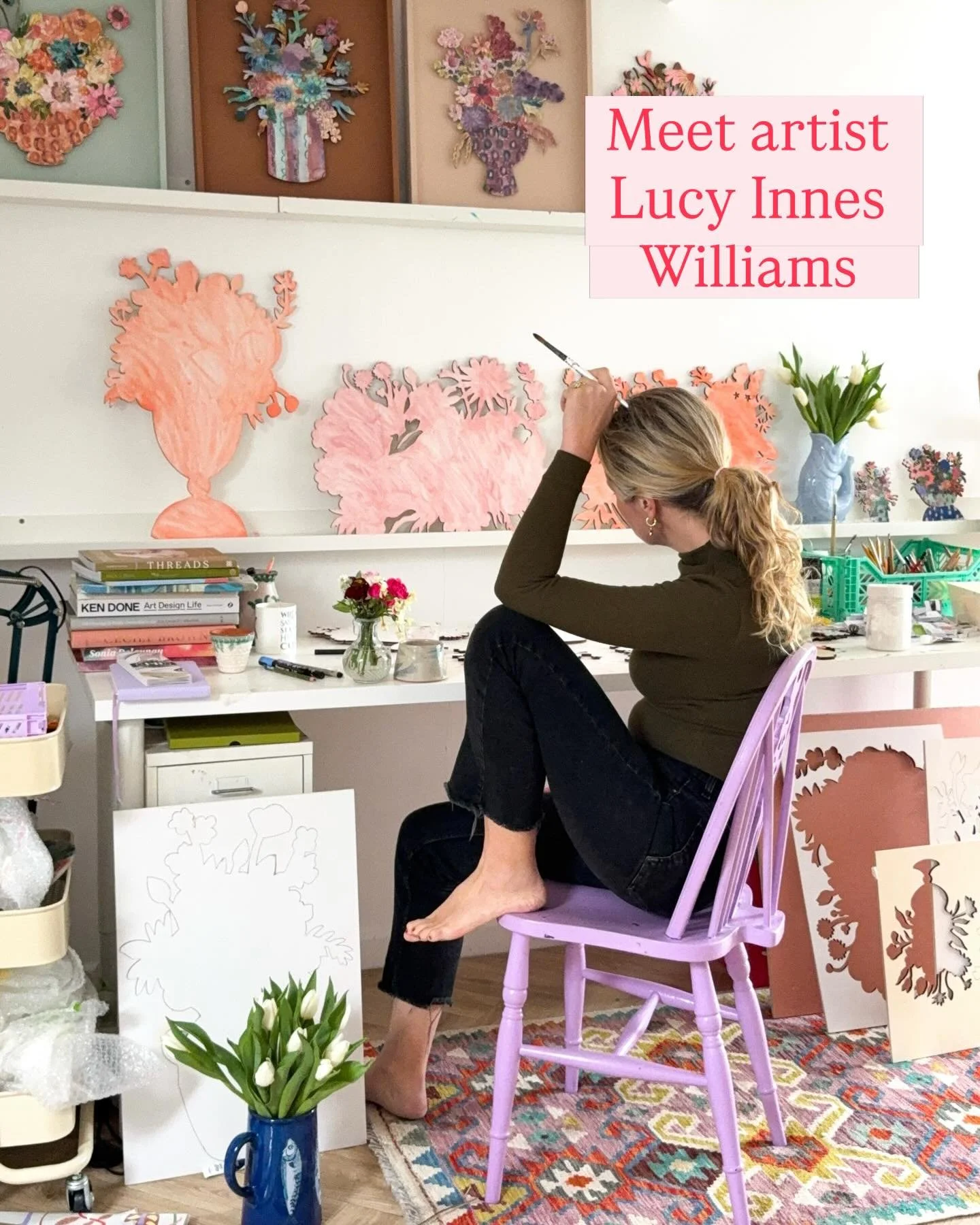 Meet artist Lucy Innes Williams - although I&rsquo;m sure you&rsquo;ll recognise her gorgeous florals from when I showed her work as part of my Summer Exhibition last year here in my home-gallery.

So I couldn&rsquo;t resist including Lucy&rsquo;s pa