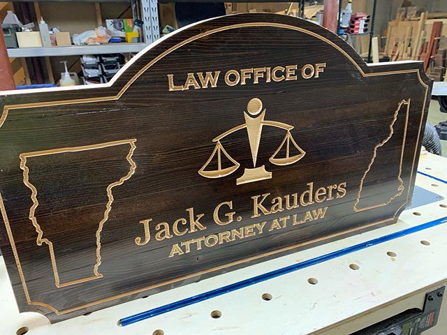 Finished up the sign this afternoon!  I love watching the CNC do its magic!

#customwoodwork #dewalttools #rikon #rikontools #rocklerwoodworking #bessyclamps #customwoodworking #cncwoodworking #nextwaveautomation #2x4wood #pinewood #lawfirm #cncsigns