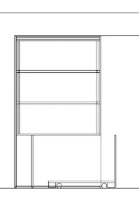 interieurbouw: tekening tv kast /scheidingswand