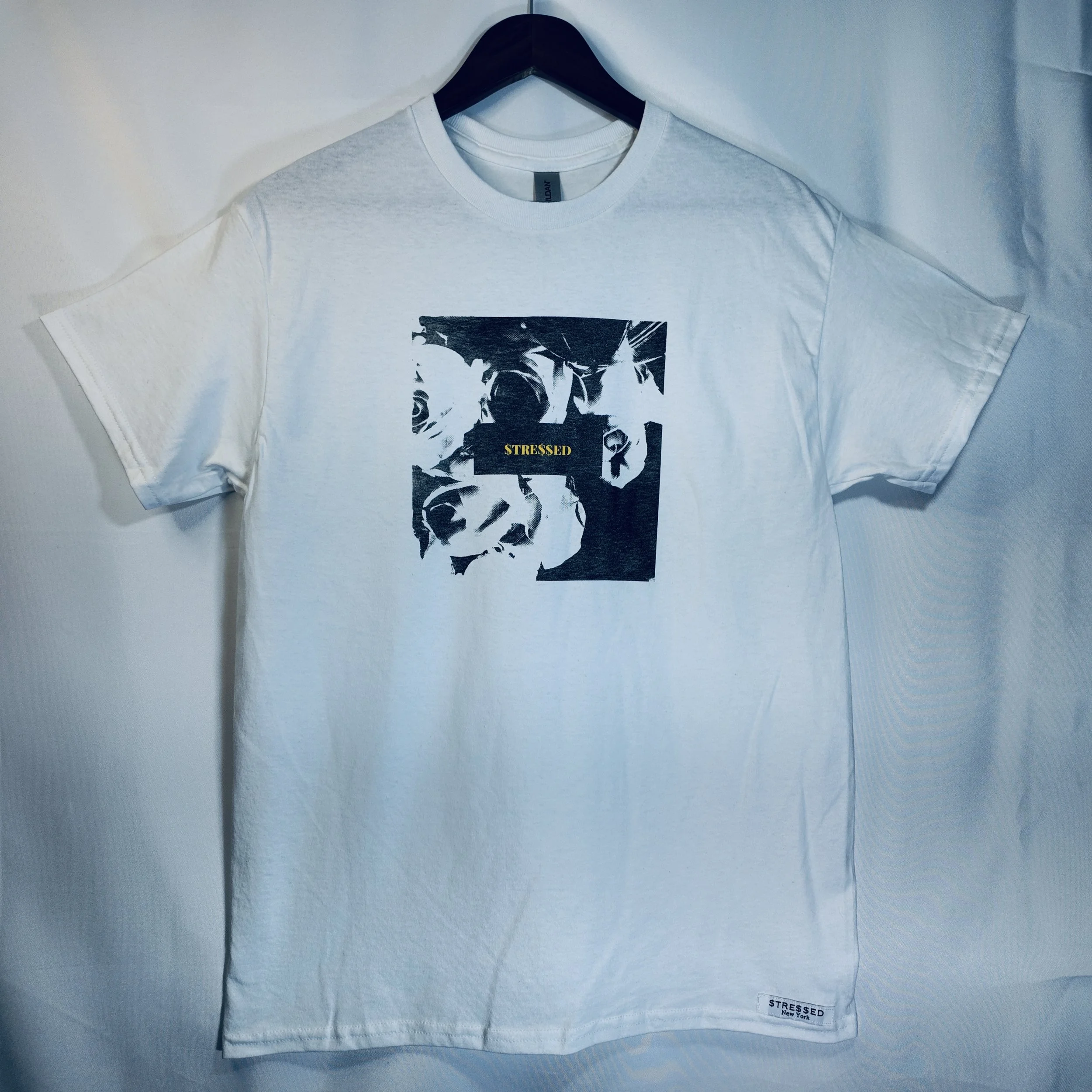 $TRE$$ED LOGO, ROSES TEE (white)