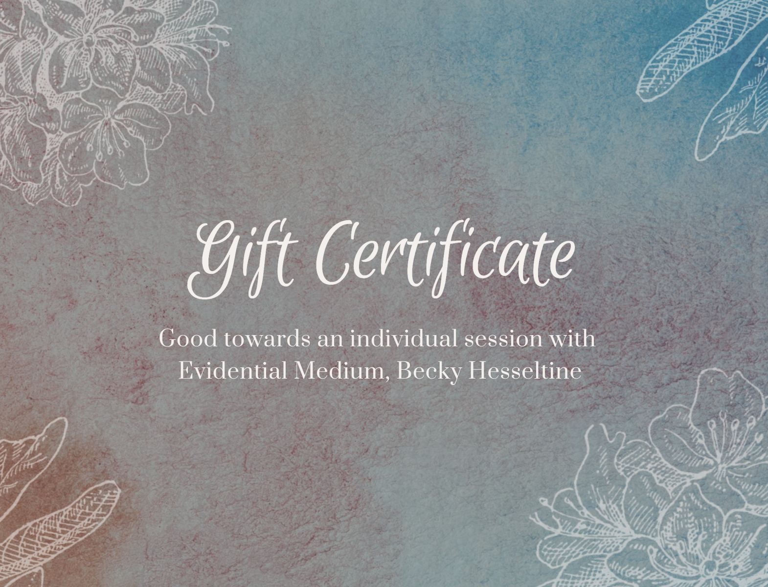 Gift Certificate - Private Reading (In-person or Zoom)