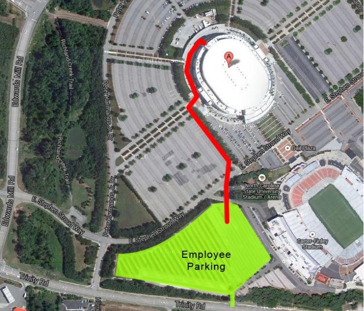 Parking Lots around the Stadium & PNC Arena - Picture of Carter