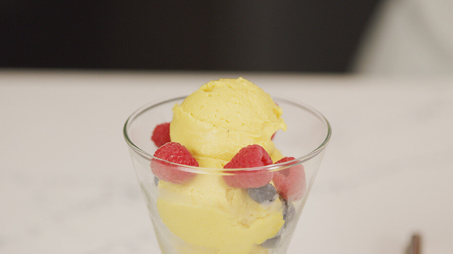 Passion Fruit and Olive Oil Sorbet
