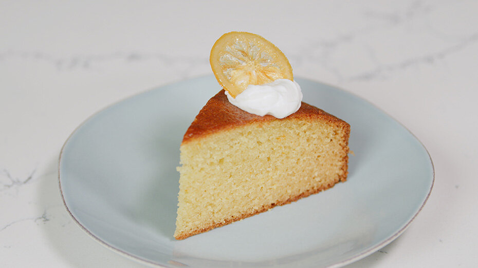 Honey-Lemon Glazed Olive Oil Semolina Cake