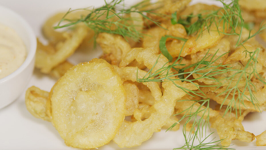 Fried Artichokes, Fennel and Lemon Slices