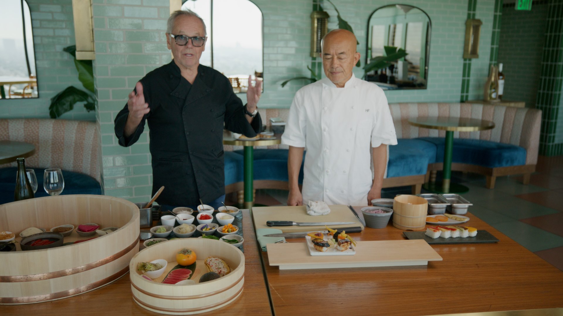 Veggie Sushi with Wolfgang Puck and Tetsu Yahagi at Merois