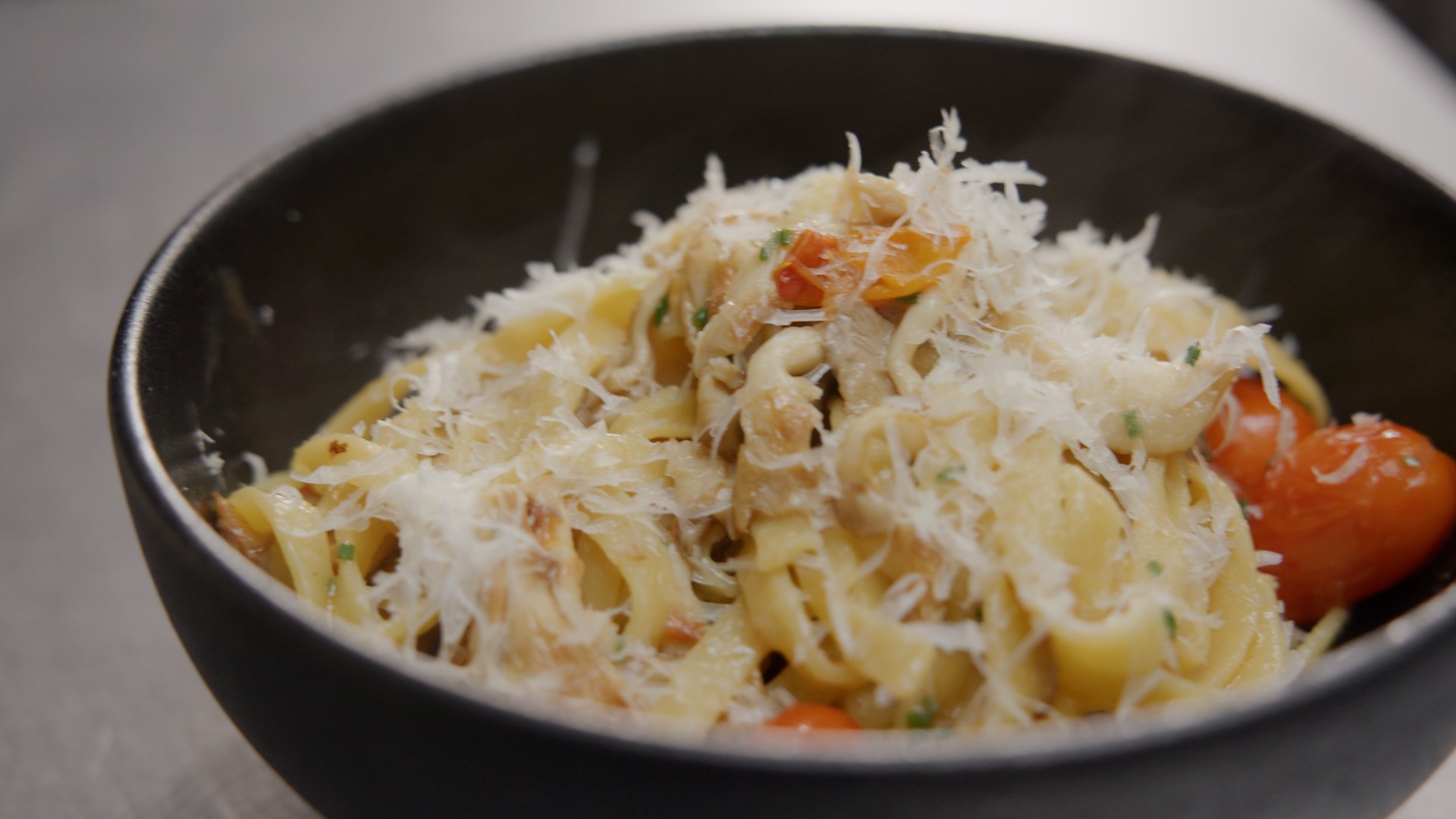 Chef Randy Leon Makes Pasta with Oyster Mushrooms