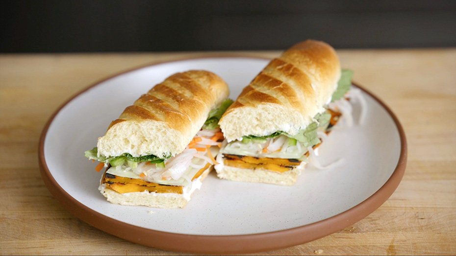 Grilled Squash Banh Mi