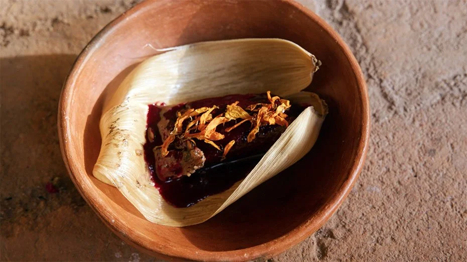 Chocolate Tamales with Huitlacoche at Vianda