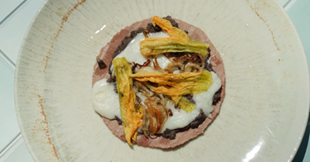 Tlayudas Topped with King Trumpet Mushrooms