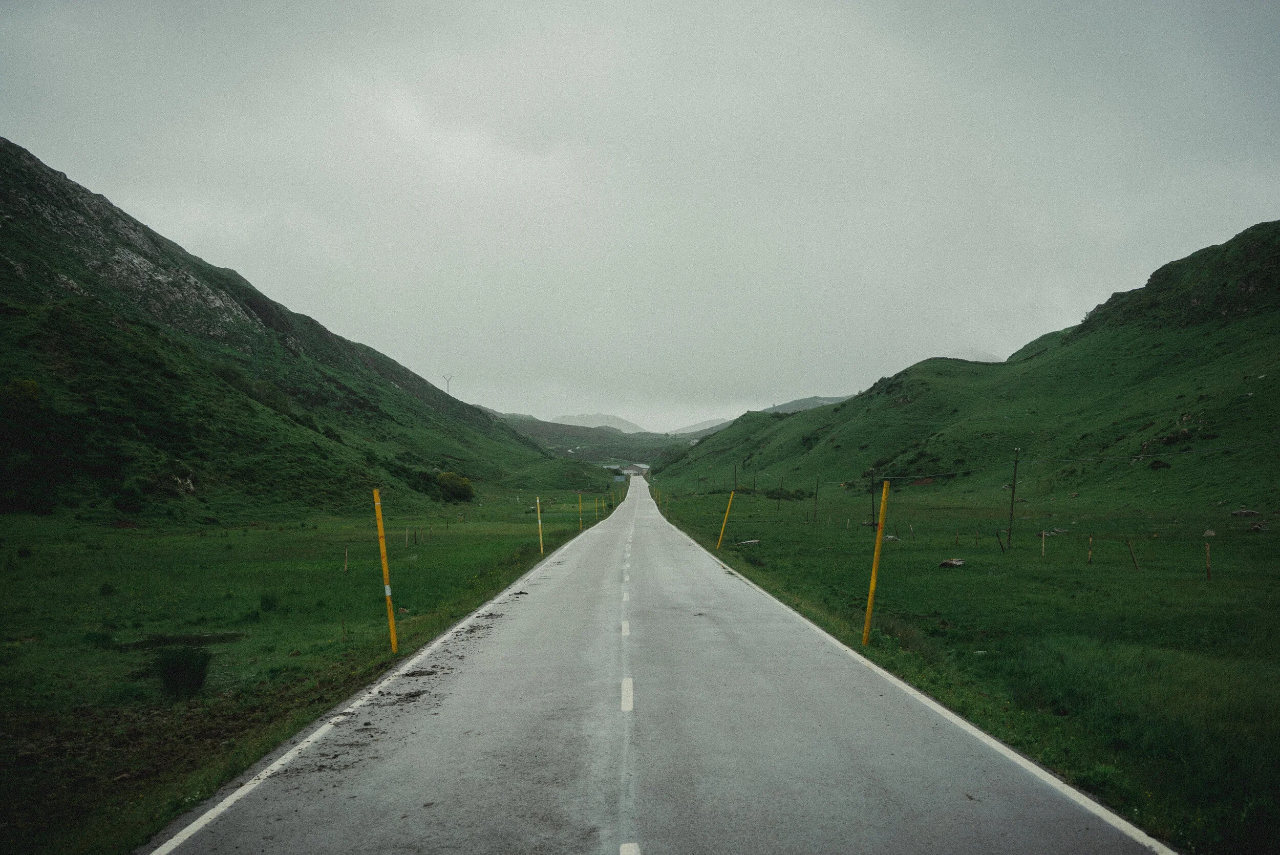 Straight road - Asturias, Spain
