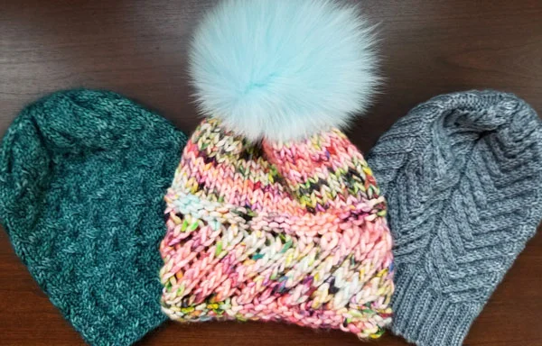 We have one color textured hat samples