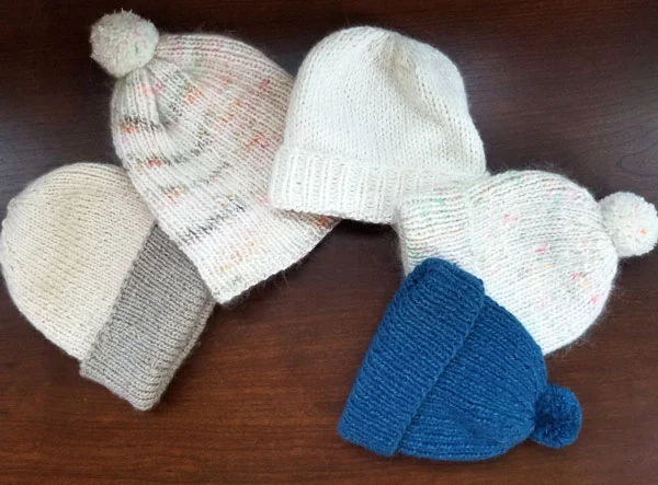 We have baby hat samples
