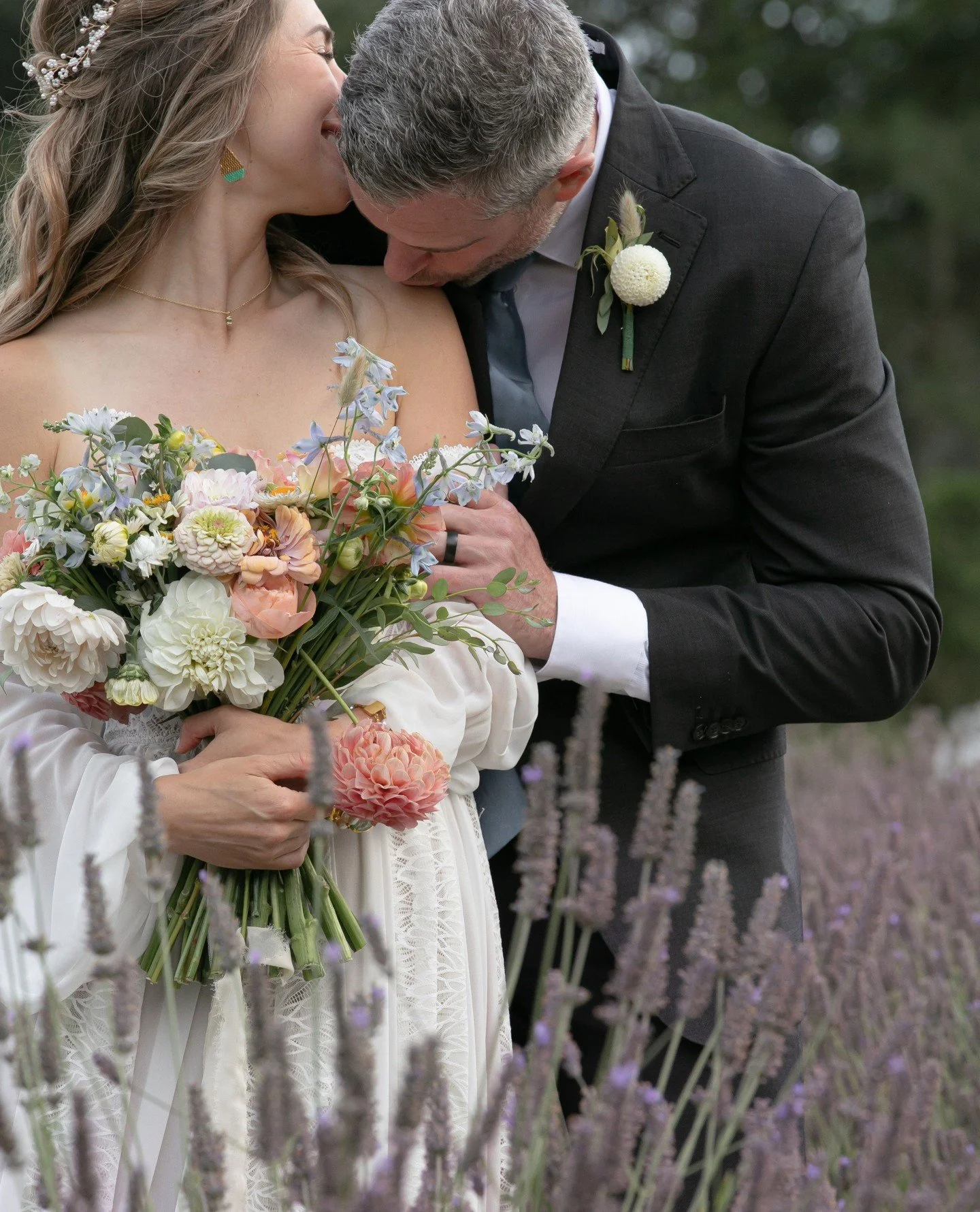 Stealing kisses in the lavender fields.