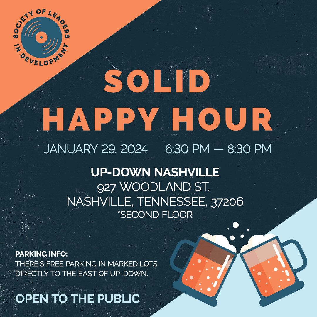 Recover from the snow with us ❄️ Join us on Monday, January 29th for the first SOLID Happy Hour of 2024 at Up-Down Nashville! ⁠
⁠
Bring your friends, and get the chance to connect with other SOLID members. See you there! 🍻⁠
⁠
Parking Info: There's f