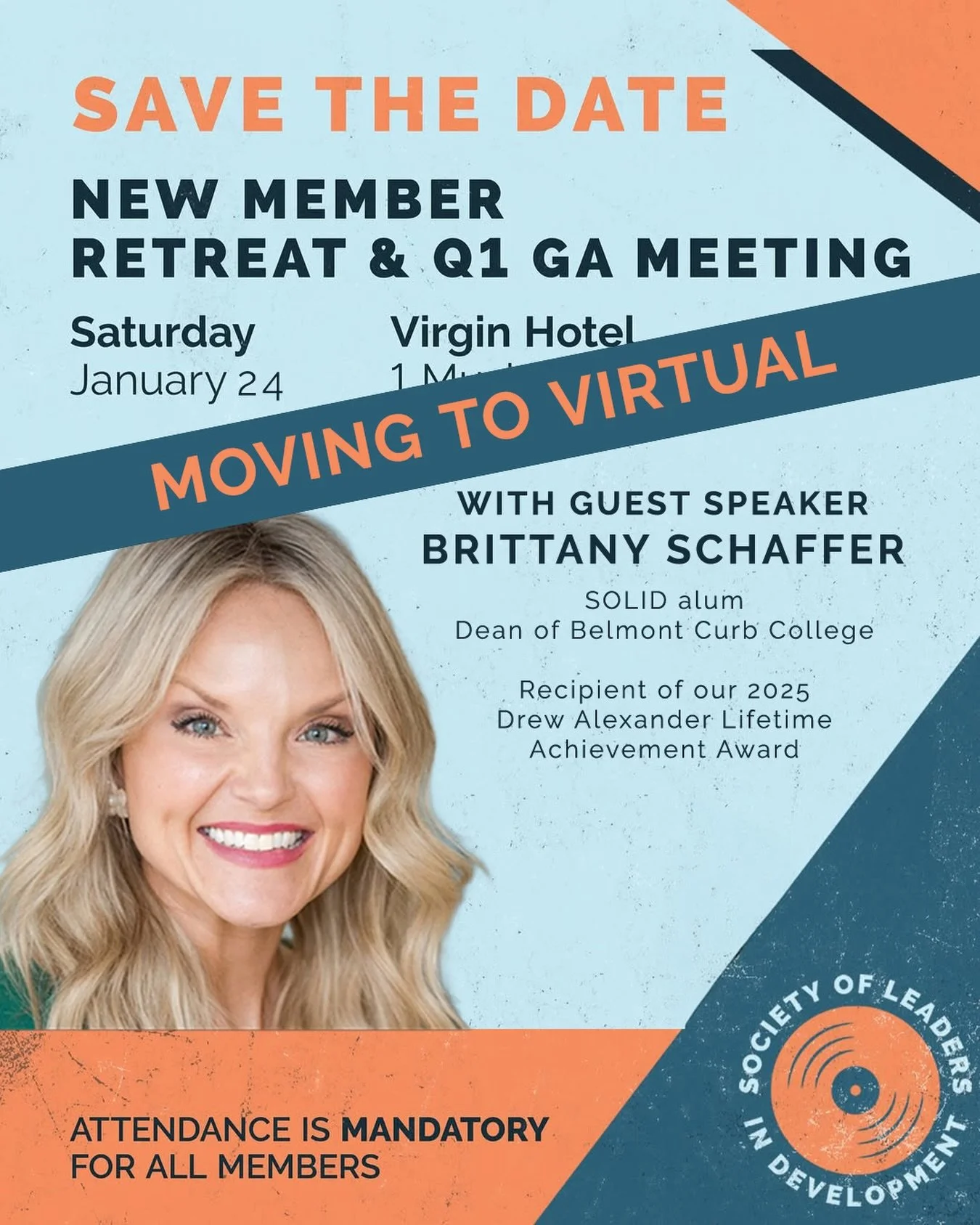 📣 Important Update 📣

For everyone&rsquo;s safety, our New Member Retreat and Q1 GA Meeting this Saturday (1/24) will be held virtually via Zoom due to expected snow and severe weather.

New start times:
New Members - 9:00 AM
Second-Year Members - 