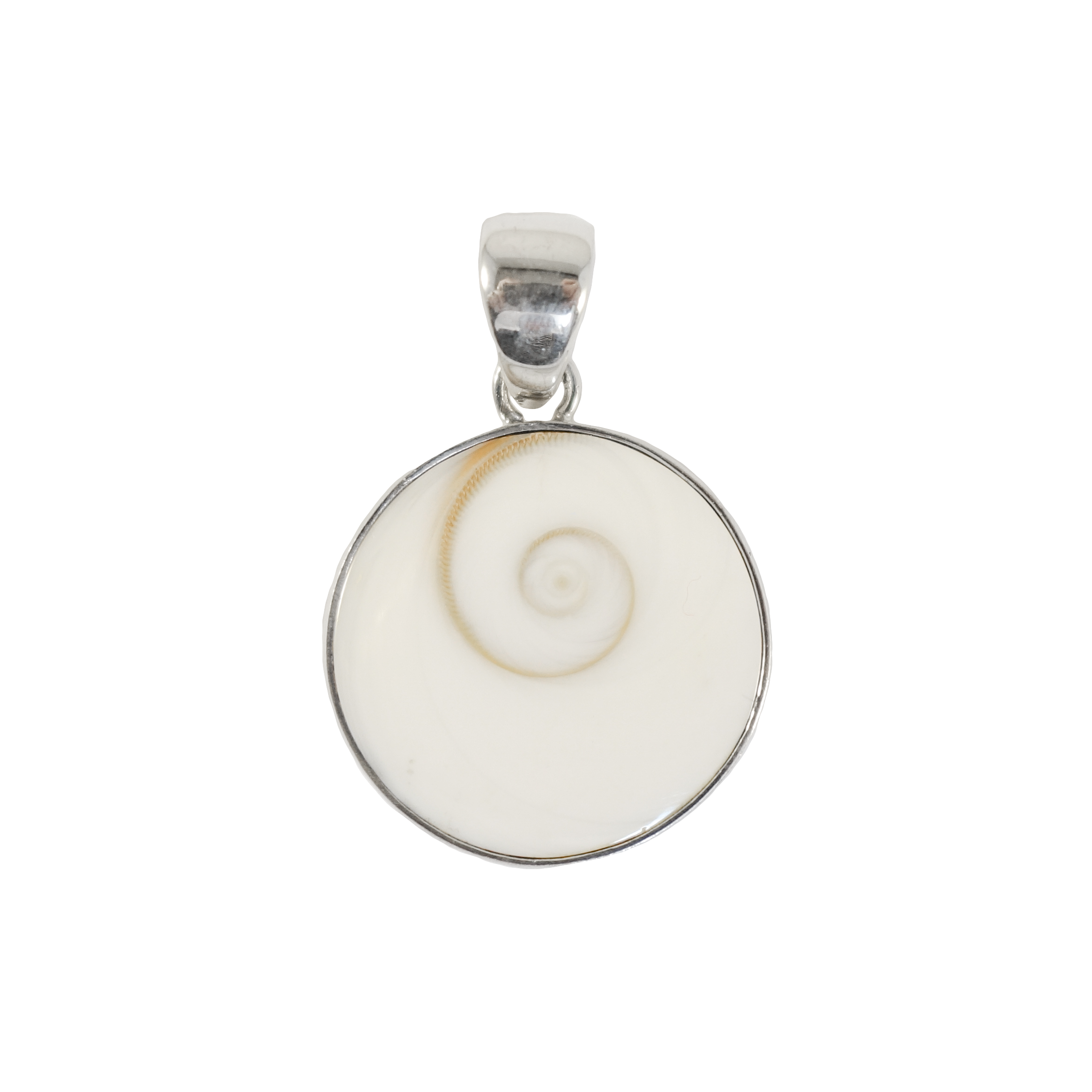 Medium Round Eye of Shiva Shell Pendant